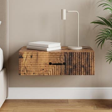 vidaXL Wandmontage Zijtafel 59 x 34,5 x 17 cm Bewerkt hout, Verzenden, Nieuw