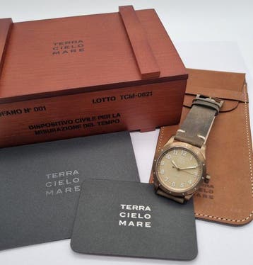 Terra Cielo Mare - Sparviero Bronze 38 Mm Automatic Full Set, Nieuw