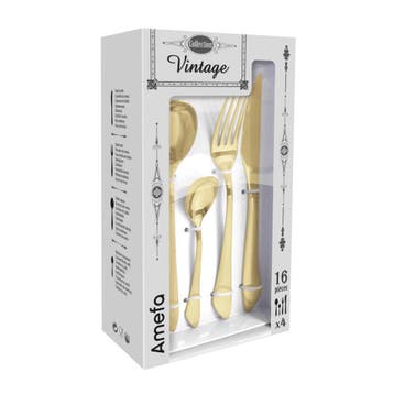 Vintage Collection Bestekset 16-delig - Champagne, Nieuw