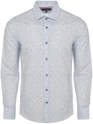 Casual Overhemd Print Lange Mouw Heren Carisma 8625 Wit, Verzenden, Nieuw, Wit