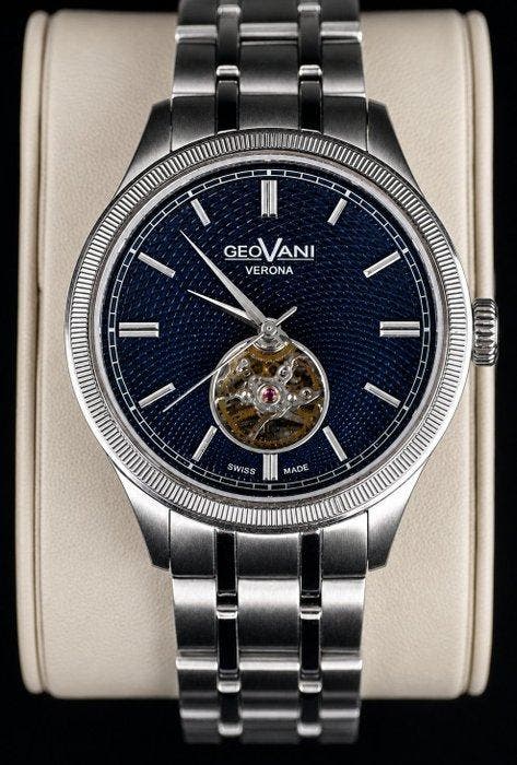 GEOVANI - Verona Open-Heart Swiss Automatic Watch -, Sieraden, Tassen en Uiterlijk, Horloges | Heren