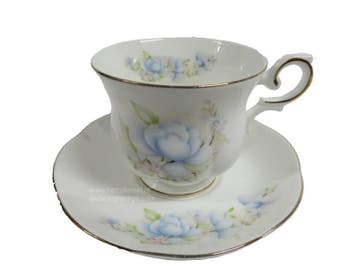 Kop en schotel Royal Canterburry Blue Satsuma -set van 3, Verzenden, Gebruikt