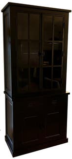 Buffetkast Soest zwart - zwart met stalen deuren 100cm, Huis en Inrichting, Kasten | Buffetkasten, Ophalen of Verzenden, Nieuw