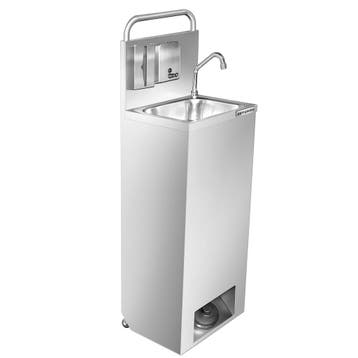 GGM Gastro | Mobiele handenwasbak Handsfree - 15L - Rvs - |, Verzenden, Nieuw in verpakking, RVS Meubilair