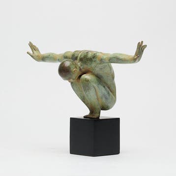 sculptuur, NO RESERVE PRICE - Bronze Sculpture of a Olympic