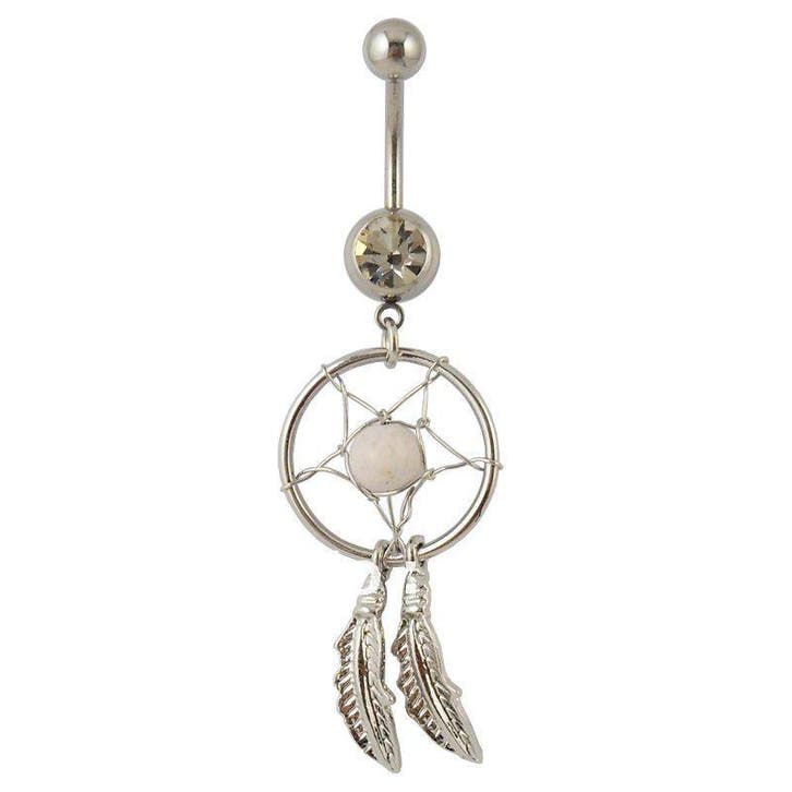 Fako Bijoux - Navelpiercing - Dreamcatcher - Wit, Sieraden, Tassen en Uiterlijk, Piercings, Verzenden