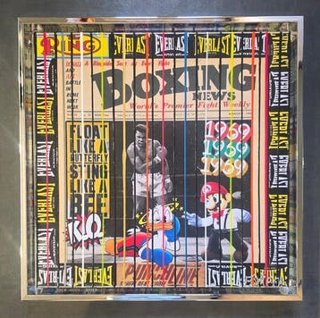 Elmago - Cassius clay versus donald boxing codebarre 2026, Antiek en Kunst