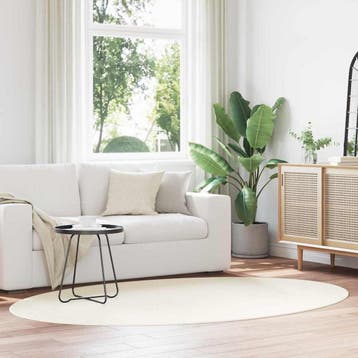 vidaXL Vloerkleden Ovaal HUARTE Crème 160 x 230 cm 100%, Huis en Inrichting, Stoffering | Tapijten en Kleden, Verzenden, Nieuw