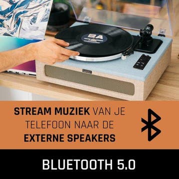 Lenco Platenspeler met Bluetooth - Vier ingebouwde Speakers, Verzenden, Zo goed als nieuw