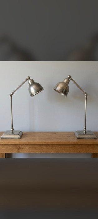 Bureaulamp (2) - Staal - 2, Antiek en Kunst, Antiek | Lampen