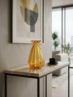 Vaas - Muranoglas - Vaas bolle goud 24 kt VR, Antiek en Kunst, Antiek | Glas en Kristal