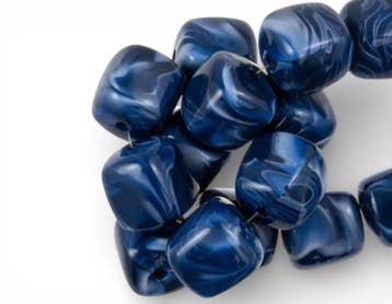 10 x Acryl kralen cube two tone 17 x 15,5 x 15,5 mm – gat., Hobby en Vrije tijd, Ophalen of Verzenden, Nieuw, Kraal