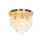 Klassieke plafondlamp goud met glas - Medusa, Huis en Inrichting, Lampen | Plafondlampen, Verzenden, Nieuw, Glas, Art Deco