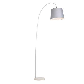 Moderne booglamp met grijze kap - Bend, Verzenden, Nieuw, Modern