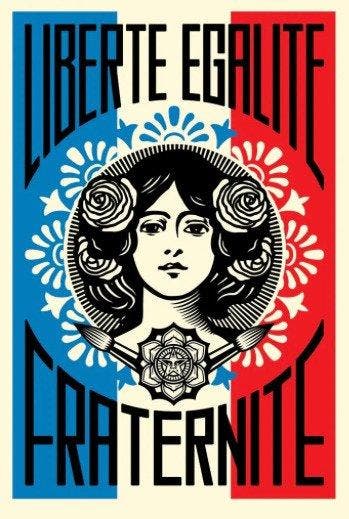 Shepard Fairey (OBEY) (1970) - Liberté Egalité Fraternité