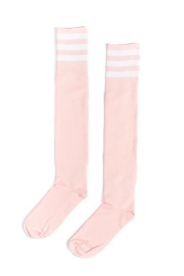 Sokken Lichtroze Witte Strepen 36-41 Dames Heren Unisex Roze, Ophalen of Verzenden, Nieuw, Carnaval