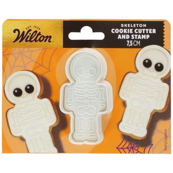 Wilton Uitsteekvorm & Stempel Halloween Skelet 7,5cm, Hobby en Vrije tijd, Verzenden, Nieuw