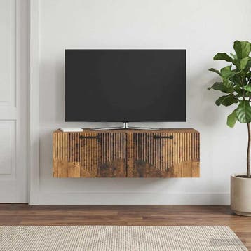 vidaXL Wandbeugel TV-kast Oud hout 98 x 41 x 30 cm Bewerkt, Minder dan 50 cm, Verzenden, Nieuw, Minder dan 100 cm