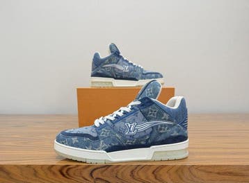 Louis Vuitton - LV Trainer High Monogram Denim - Sneakers -, Kleding | Heren, Schoenen, Nieuw