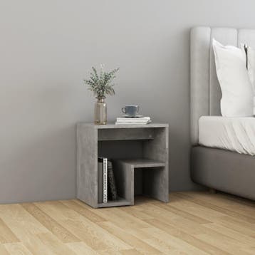 vidaXL Nachtkastje 40x30x40 cm bewerkt hout betongrijs, Minder dan 45 cm, Verzenden, Nieuw, Minder dan 55 cm