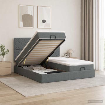 vidaXL Ottoman bed met matras met hoofdeinde 2 st, Verzenden, Nieuw
