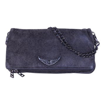 Zadig & Voltaire Rock Suede Clutch - Grijs, Verzenden, Zo goed als nieuw