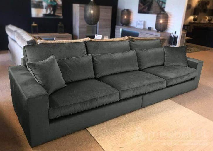 Bank XL Terheijden - rechte banken - Grijs, Huis en Inrichting, Banken | Bankstellen, Nieuw, Stof