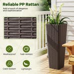 LIVSK Set van 2 Rieten Plantenbakken - Weerbestendig en Kleu, Verzenden, Nieuw