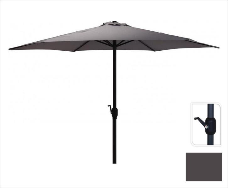 Parasol Antraciet Ø300cm voor Tuin en Terras| Opdraai, Tuin en Terras, Parasols, Ophalen of Verzenden