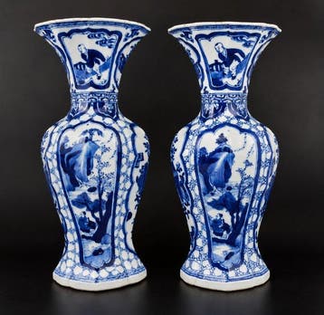 Vaas - Porselein - China - Kangxi (1662-1722), Antiek en Kunst
