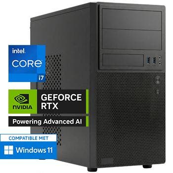 Intel Core i7 12700F met GeForce RTX 5060 - 32GB RAM - 1000G, Computers en Software, Desktop Pc's, Nieuw