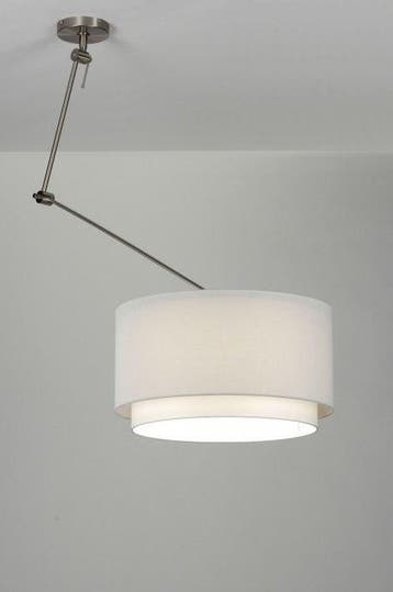 Rietveld Hanglampen - Wit - Stof, Verzenden, Nieuw