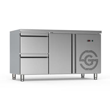 Koelwerkbank - 1-Deurs - 2 Lades - RVS - 230V - H 85 x B 134, Zakelijke goederen, Verzenden, Nieuw in verpakking