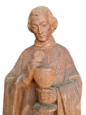 Beeld, Religieus beeld - Lebenspender - 54 cm - Eikenhout -, Antiek en Kunst