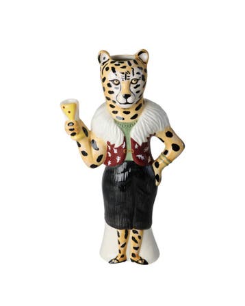 Vaas Luipaard Rice x Nathalie Lété – Handbeschilderd 26cm, Verzenden, Keramiek, Overige typen, Nieuw