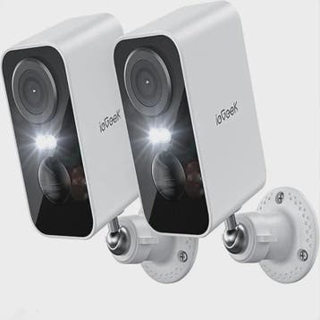 Set van 2 ieGeek 2K Draadloze WiFi Beveiligingscamera's met, Verzenden, Nieuw