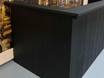Steigerhouten Hoek Bar op Maat | Robuuste Balie & Toonbank, Ophalen of Verzenden, Nieuw, Inclusief barstoelen
