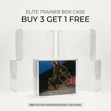 3+1 GRATIS – Elite Trainer Box Acryl Display Case (Set van 4, Nieuw, Boosterbox