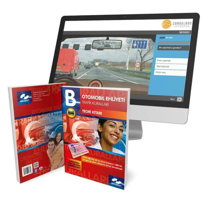 Auto Theorieboek met 5 Uur Examens Oefenen in het Turks, Boeken, Studieboeken en Cursussen, Nieuw, Overige niveaus, Verzenden