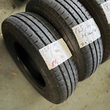2 x Hankook Vantra 185-80-14 C Zomerbanden 7,5mm, 14 inch, Band(en), Zomerbanden, Bestelwagen