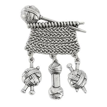 Fako Bijoux - Broche - Truitje Breien - 40x60mm -, Verzenden, Nieuw