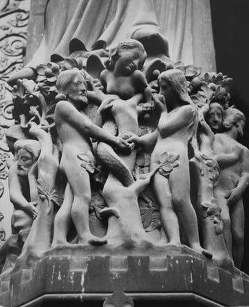 Jean Ribiere (1922 - 1989) - Notre-Dame de Paris - Adam et, Antiek en Kunst