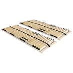vidaXL Lattenbodems 2 st met 28 latten 7 zones 80x200 cm, Eenpersoons, Bruin, Verzenden, Nieuw