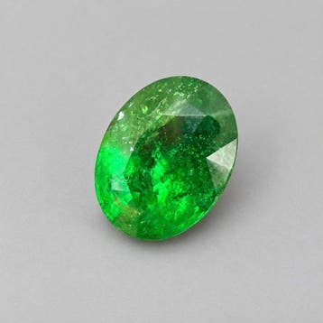 1 pcs Groen Tsavoriet - 14.97 ct - Guild Gem Laboratory -, Nieuw