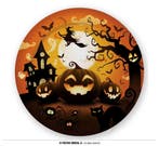 Halloween Borden Volle Maan (6st), Ophalen of Verzenden, Nieuw
