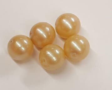 20 x zware acryl parels ivoor 10mm donker antique look, Ophalen of Verzenden, Nieuw, Kraal