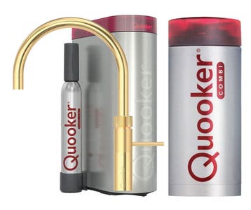 QUOOKER COMBI FUSION ROUND GOUD + CUBE - 22FRGLD2876, Huis en Inrichting, Keuken | Keukenbenodigdheden, Ophalen of Verzenden, Nieuw