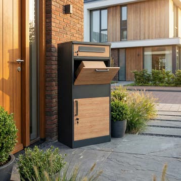 Pakketbrievenbus Antraciet Staal | A-kwaliteit | Beste Prijs, Tuin en Terras, Brievenbussen, Staal, Staande brievenbus, Nieuw