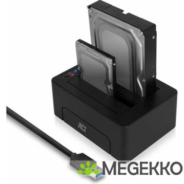 ACT 2,5 en 3,5 inch  SATA Dual harde schijf docking station,, Verzenden, Nieuw, ACT