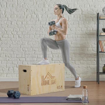 HOMCOM Plyobox Trainingsbox - 3 Hoogtes (40/45/60 cm) voor B, Verzenden, Nieuw